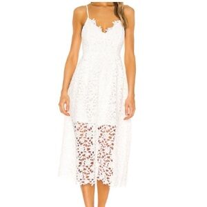 ASTR the Label Lace A Line Midi Dress